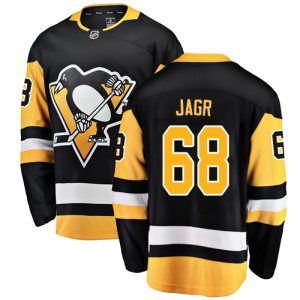 Herren Pittsburgh Penguins Eishockey Trikot Jaromir Jagr #68 Breakaway Schwarz Fanatics Branded Heim